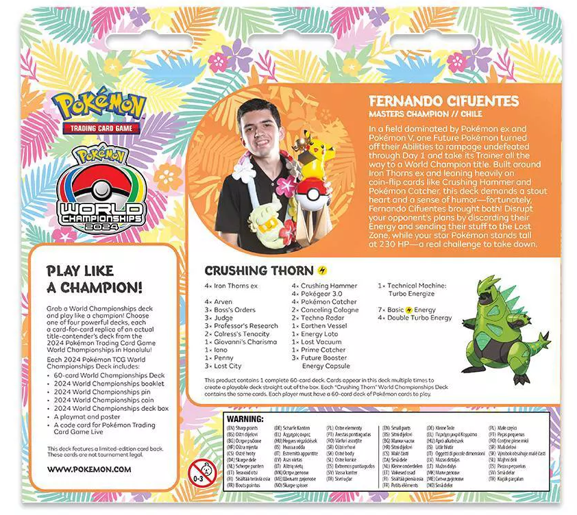 Pokémon 2024 World Championships Deck (Honolulu) - Fernando Cifuentes Crushing Thorn